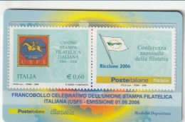 TESSERA FILATELICA VALORE 0,6 EURO USFI (TF1085 - Tarjetas Filatélicas