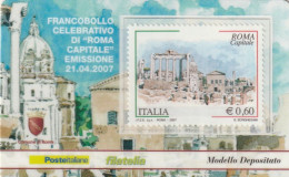 TESSERA FILATELICA VALORE 0,6 EURO ROMA CAPITALE (TF1074 - Philatelic Cards