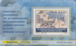 TESSERA FILATELICA VALORE 0,6 EURO FONDAZIONE ANTONIO GENOVESI (TF1068 - Filatelistische Kaarten