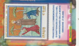 TESSERA FILATELICA VALORE 0,6 EURO SANT'IGNAZIO DI LOYOLA (TF1064 - Philatelic Cards