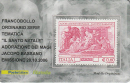 TESSERA FILATELICA VALORE 0,6 EURO JACOPO BASSANO (TF1063 - Philatelic Cards
