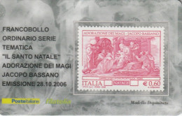 TESSERA FILATELICA VALORE 0,6 EURO JACOPO BASSANO (TF1063 - Tarjetas Filatélicas