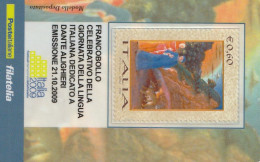 TESSERA FILATELICA VALORE 0,6 EURO DANTE ALIGHIERI (TF1036 - Tarjetas Filatélicas