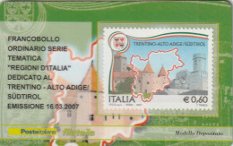 TESSERA FILATELICA VALORE 0,6 EURO TRENTINO AA (TF1019 - Cartes Philatéliques