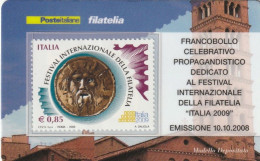 TESSERA FILATELICA VALORE 0,85 EURO FILATELIA ITALIA 2009 (TF1004 - Philatelistische Karten