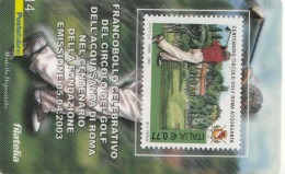 TESSERA FILATELICA VALORE 0,77 EURO GOLF ACQUASANTA ROMA (TF990 - Cartes Philatéliques