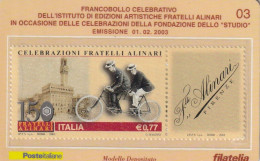 TESSERA FILATELICA VALORE 0,77 EURO ALINARI (TF991 - Cartes Philatéliques