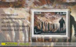 TESSERA FILATELICA VALORE 1,4 EURO CIRCOLO SPELEOLOGICO ROMANO (TF985 - Tarjetas Filatélicas