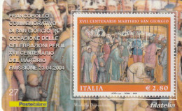 TESSERA FILATELICA VALORE 2,8 EURO MARTIRIO SAN GIORGIO (TF949 - Tarjetas Filatélicas