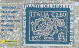 TESSERA FILATELICA VALORE 2,8 EURO ARTE DEL MERLETTO (TF946 - Tarjetas Filatélicas