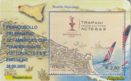 TESSERA FILATELICA VALORE 2,8 EURO TRAPANI LOUIS VITTON (TF942 - Philatelistische Karten