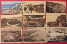 Lot De 9 Cartes Postales. Alpes Maritimes. 06. Nice. Promenade Des Anglais Port Boron JardinsRauba Capeu - Sets And Collections
