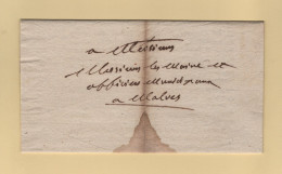 Lettre Imprimee Transporteur Par Porteur - 1790 - Mention Manuscrite Payer 10 Sols Au Porteur - Pour Malves Dans L Aude - 1701-1800: Précurseurs XVIII