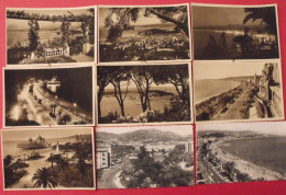 Lot De 9 Cartes Postales. Alpes Maritimes. 06. Nice. Promenade Des Anglais Pergolas Jardins Rauba Capeu - Lots, Séries, Collections