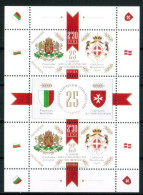 Bulgaria 2019 - 25 Years Diplomatic Relations Between Bulgaria And Sovereign Order Of Malta - S/S MNH - Neufs