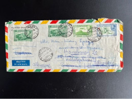 ETHIOPIA 1956 AIR MAIL LETTER (DAMAGED) SEND TO HAMBURG GERMANY 04-01-1956 - Etiopia