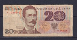 POLAND - 1982 20 Zloty Circulated Banknote - Pologne