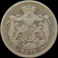 LaZooRo: Romania 1 Leu 1873 F / VF - Silver - Roumanie