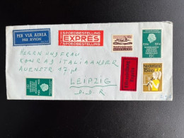 NETHERLANDS 1964 EXPRESS LETTER NAARDEN TO LEIPZIG 25-12-1964 NEDERLAND EXPRES - Covers & Documents