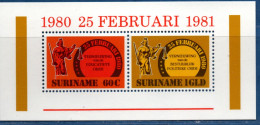 Suriname 1981 Governmental Changes Block Issue MNH Economy, Education, Social Area, Politics, - Suriname