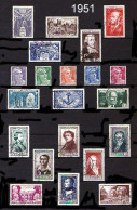 FRANCE - Année Complète 1951 - N° 878 à 918 - Oblitérés - Très Beaux - 1950-1959