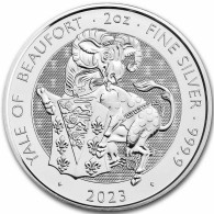 Great Britain, Tudor Beast 2023 - 2 Oz. Pure Silver - 5 Pounds