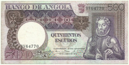 Angola - 500 Escudos - 10.6.1973 - Pick: 107 - Serie BV - Luiz De Camões - PORTUGAL - Angola