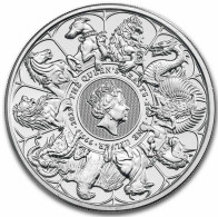 Great Britain, Queen's Beast 2021 - 2 Oz. Pure Silver - 5 Pond