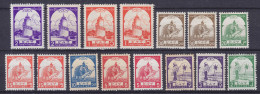 Japanese Occupation Of Burma 1943 Mi. 90-98, Wasserträgerin Indischer Elefant Elephant Wachturm, Mandalay, MH* (2 Scans) - Burma (...-1947)