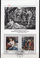 Aufdruck 1988 CSSR Block 91 O 10€ Tag Der FIP PRAGA Gemälde Sebastiano Ricci Paintings Overprint Sheet Bf CZECHOSLOVAKIA - Gebraucht