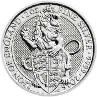 Great Britain, Queen's Beast 2016 - 2 Oz. Pure Silver - 5 Pond