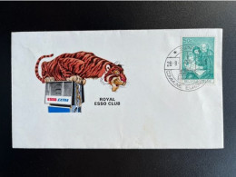 BELGIUM 1965 SPECIAL COVER ROYAL ESSO CLUB 28-08-1965 BELGIE BELGIQUE TIGER PAINTINGS - Covers & Documents
