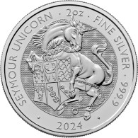 Great Britain, Tudor Beast 2024 - 2 Oz. Pure Silver - 5 Pounds