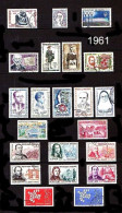 FRANCE - Année Complète 1961 - N° 1281 à 1324 - Oblitérés - Très Beaux - 1960-1969