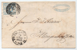 THURN UND TAXIS - FRANKFURT / 1860 Mi # 21 AUF FALTBRIEF (ref 8029) - Covers & Documents