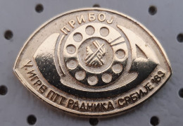 PTT Priboj 1983  Sports Games Of Postal Workers Serbia Ex Yugoslavia Pin - Mail Services