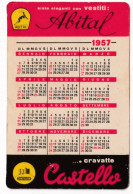 Calendarietto - Abital - Cravatta Castello - Anno 1957 - Petit Format : 1941-60