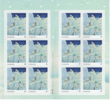 Canada 2023 Booklet Christmas Pane Of 12 (P) Skiers, Winter In Mountains - Full Booklets