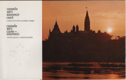 Canada 1971 Souvenir Card Canadian History In Postage Stamps Series 13 - Estuches Postales/ Merchandising