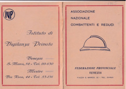 Calendarietto - Associazione Nazionale Combattenti E Reduci - Federazione Provinciale - Venezia - Anno 1955 - Petit Format : 1941-60