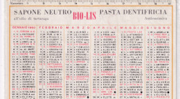 Calendarietto - Bio Lis - Sapone Neutro - Anno 1960 - Petit Format : 1941-60