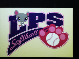 ► Littlelest Pet Shop - Souris Mouse Softball Baseball -  Illustrateur Sarah Bouyssou Serie 2010 - Carte De  Collection - Honkbal