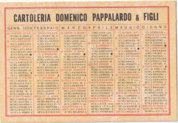 Calendarietto - Cartoleria - Domenico Pappalardo E Figli - Catania - Anno 1959 - Petit Format : 1941-60