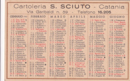 Calendarietto - Cartoleria - Sciuto Salvatore - Catania - Anno 1955 - Petit Format : 1941-60