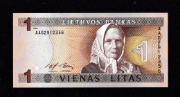 1994 AAG Lithuania Banknote 1 Litas,P#53A,UNC - Lithuania