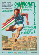 RECANATI - CAMPIONATI ITALIANI ATLETICA DI SOCIETA' SU PISTA FINALE A2, STADIO TEBALDI, GIUGNO 1994 - NV - Manifestazioni