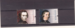 Portugal, Chopin E Schumann, 2009, Mundifil Nº 3915 A 3916 Used - Usati