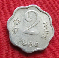 India 2 Paise 1966 C KM# 13.1 Lt 865 *VT Calcutta Mint Inde Indien Indies Paisa - Inde