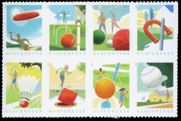 Etats-Unis / United States (Scott No.5634a - Backyard Games) [**] Bloc Of 8 - Unused Stamps