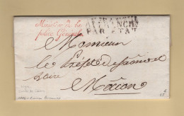 Franchise - Ministere De La Police Generale - 1816 - Courrier Evoquant L Evasion De Prisonniers Signé Comte De Cazes - 1801-1848: Precursores XIX